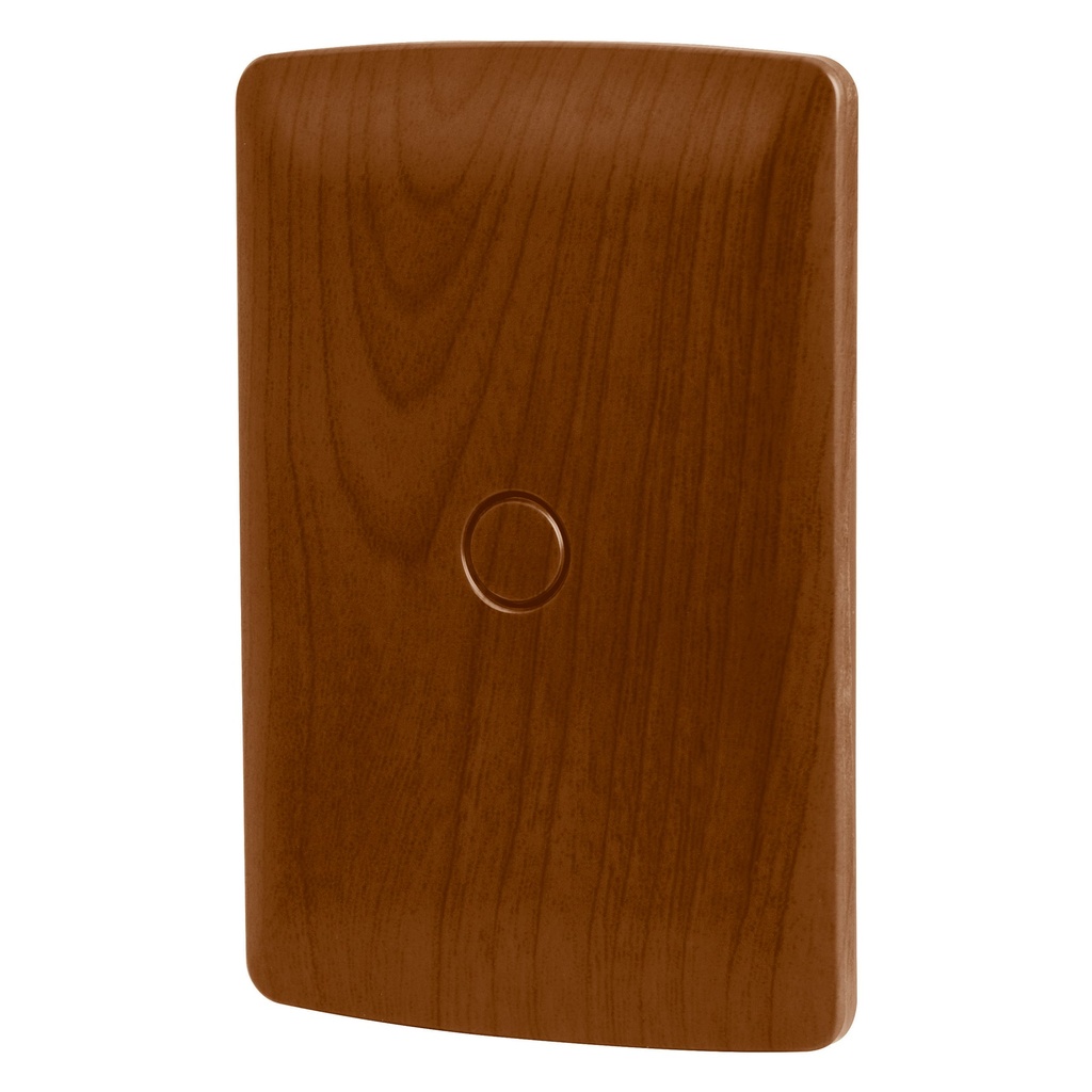 [T46395] Placa ciega de ABS, línea Italiana, acabado madera, Volteck
