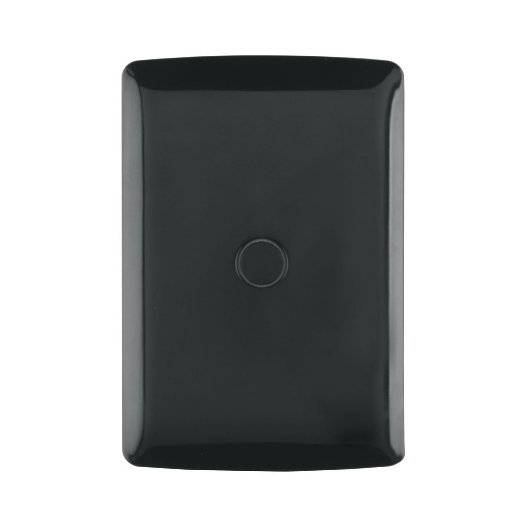 Placa ciega, Italiana, color negro, Volteck