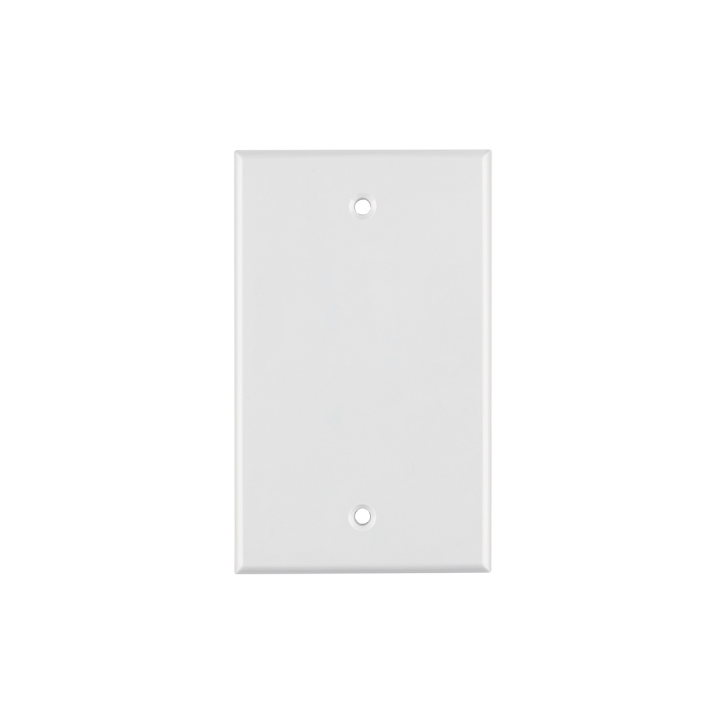 Placa de ABS ciega, Standard, blanco, Volteck