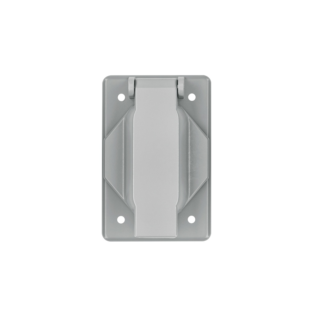 Placa tipo FS con cubierta, sencilla, sobreponer, Volteck