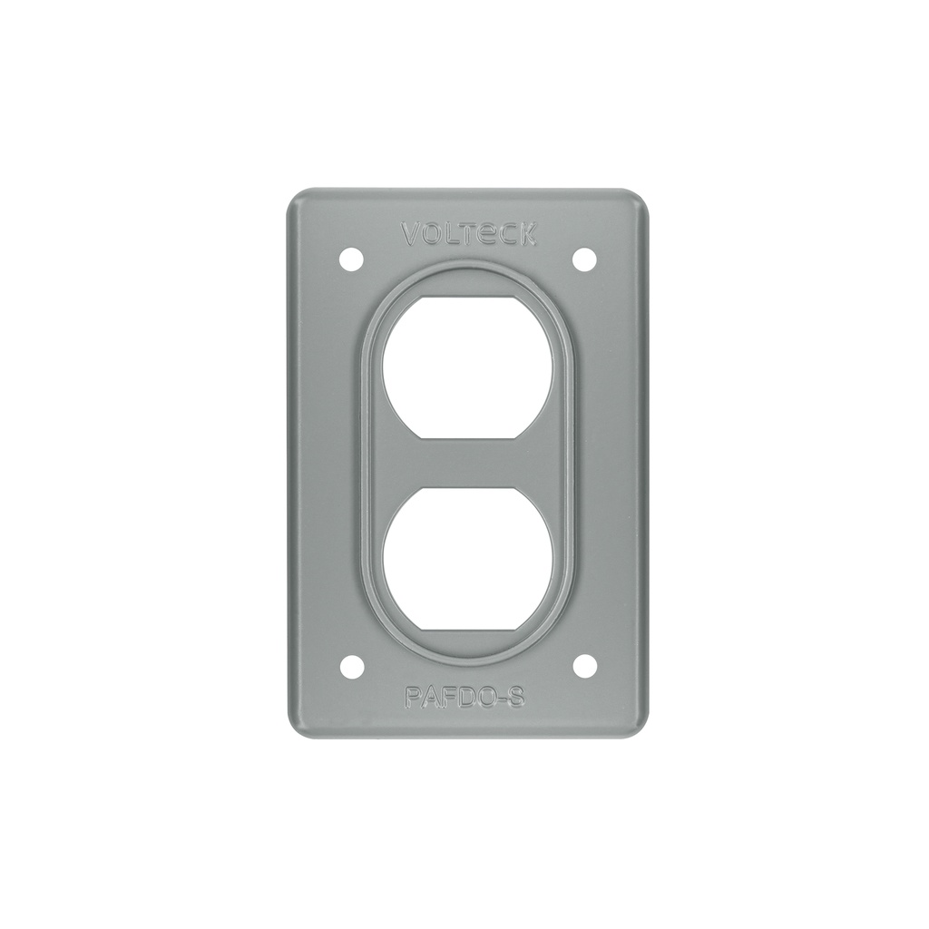 Placa tipo FS, doble, de sobreponer, Volteck