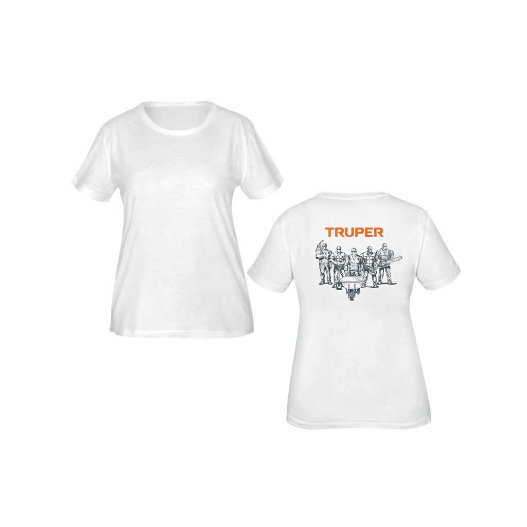 Playera cuello redondo para mujer, blanca, CH, Truper - Pag 607