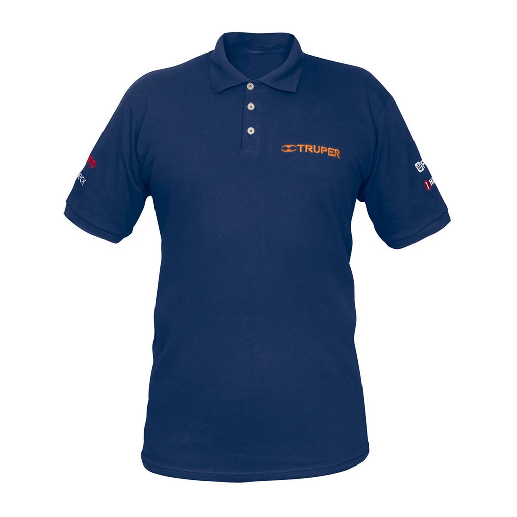Playera tipo polo azul, para caballero, talla G, Truper