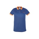 Playera tipo polo dry fit azul, para caballero, talla CH