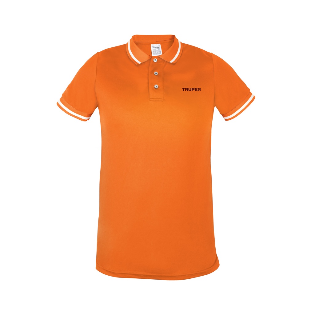Playera tipo polo dry fit naranja, para caballero,talla CH