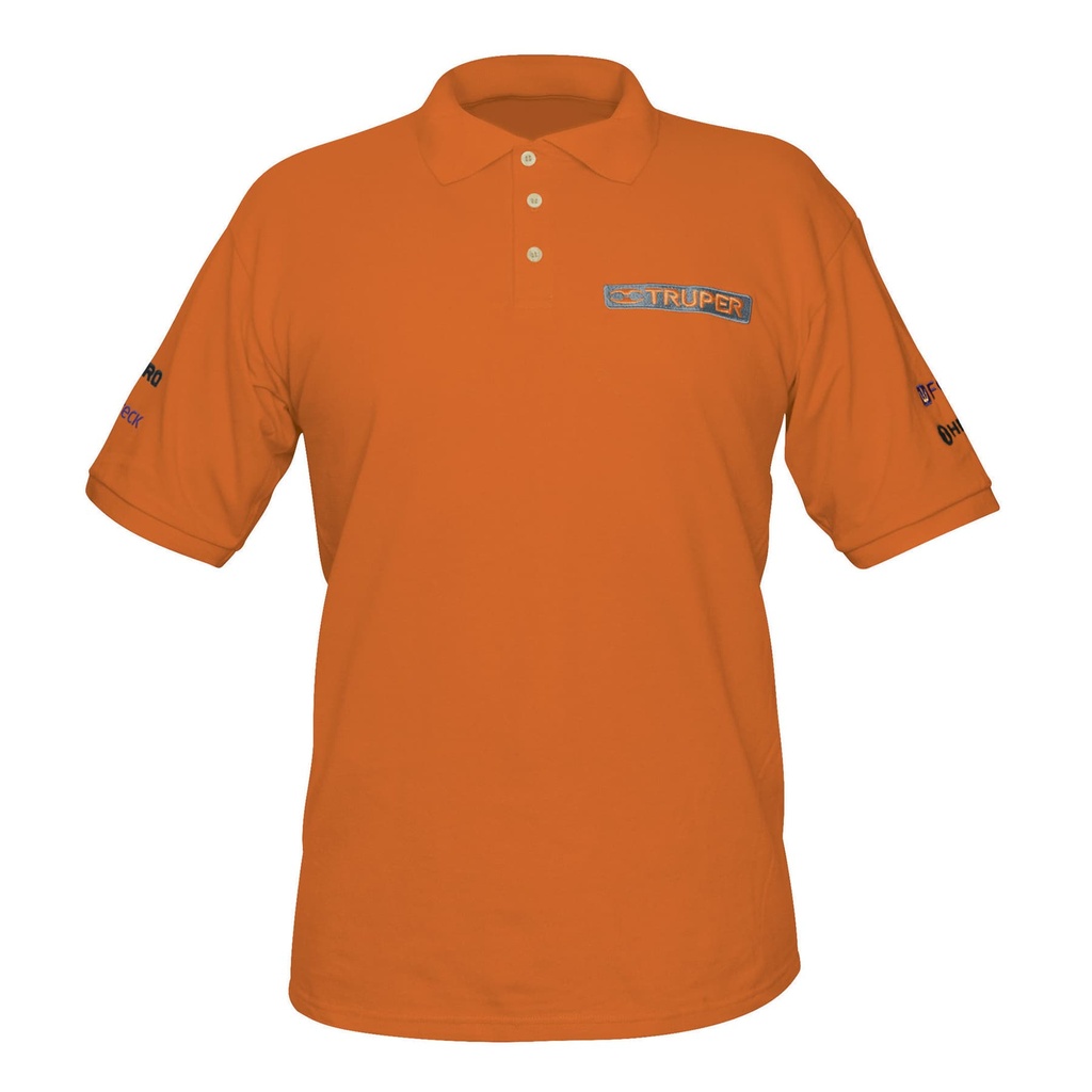 [T60458] Playera tipo polo naranja, para caballero, talla G, Truper