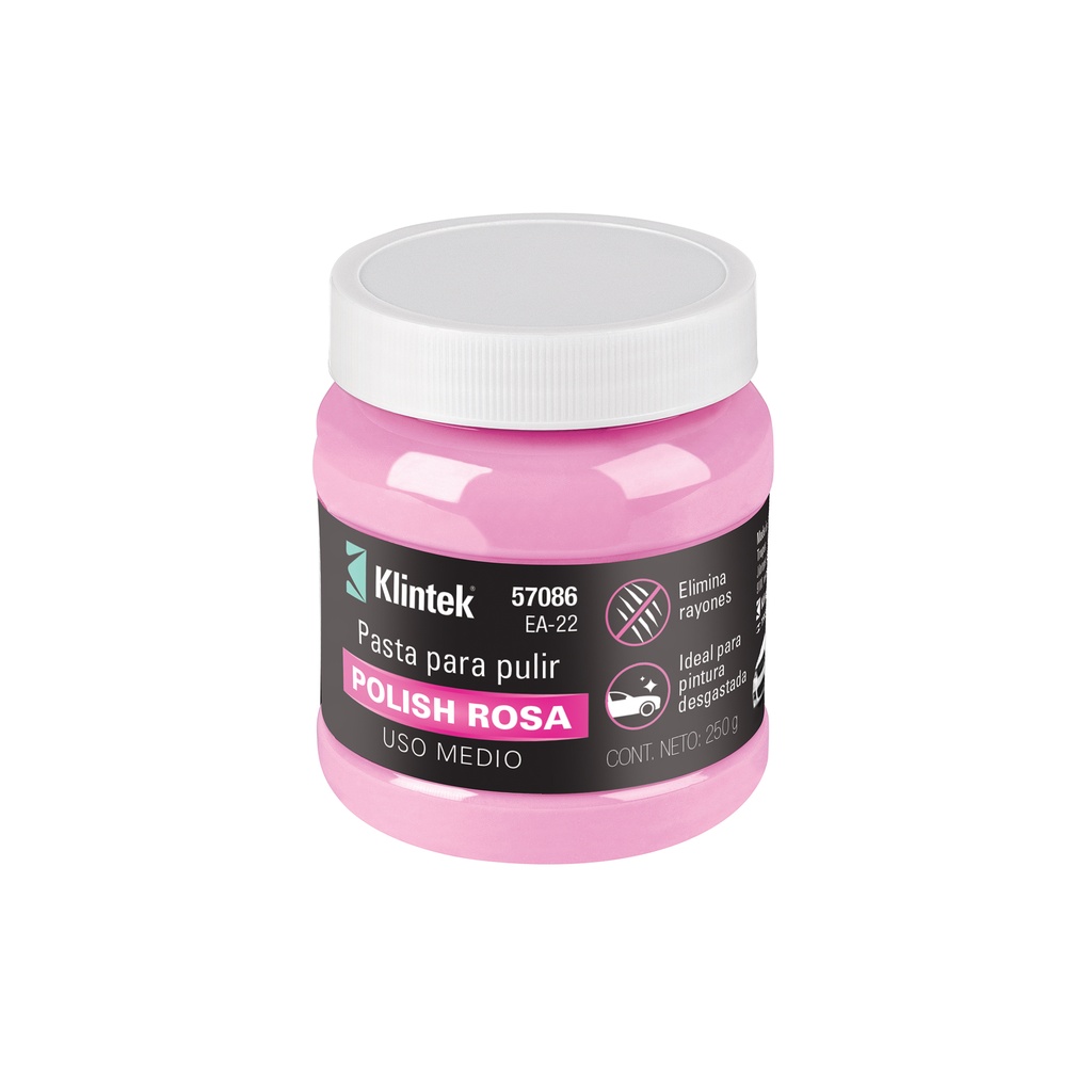 [T57086] Polish en pasta rosa para auto, 250 g, uso medio, Klintek