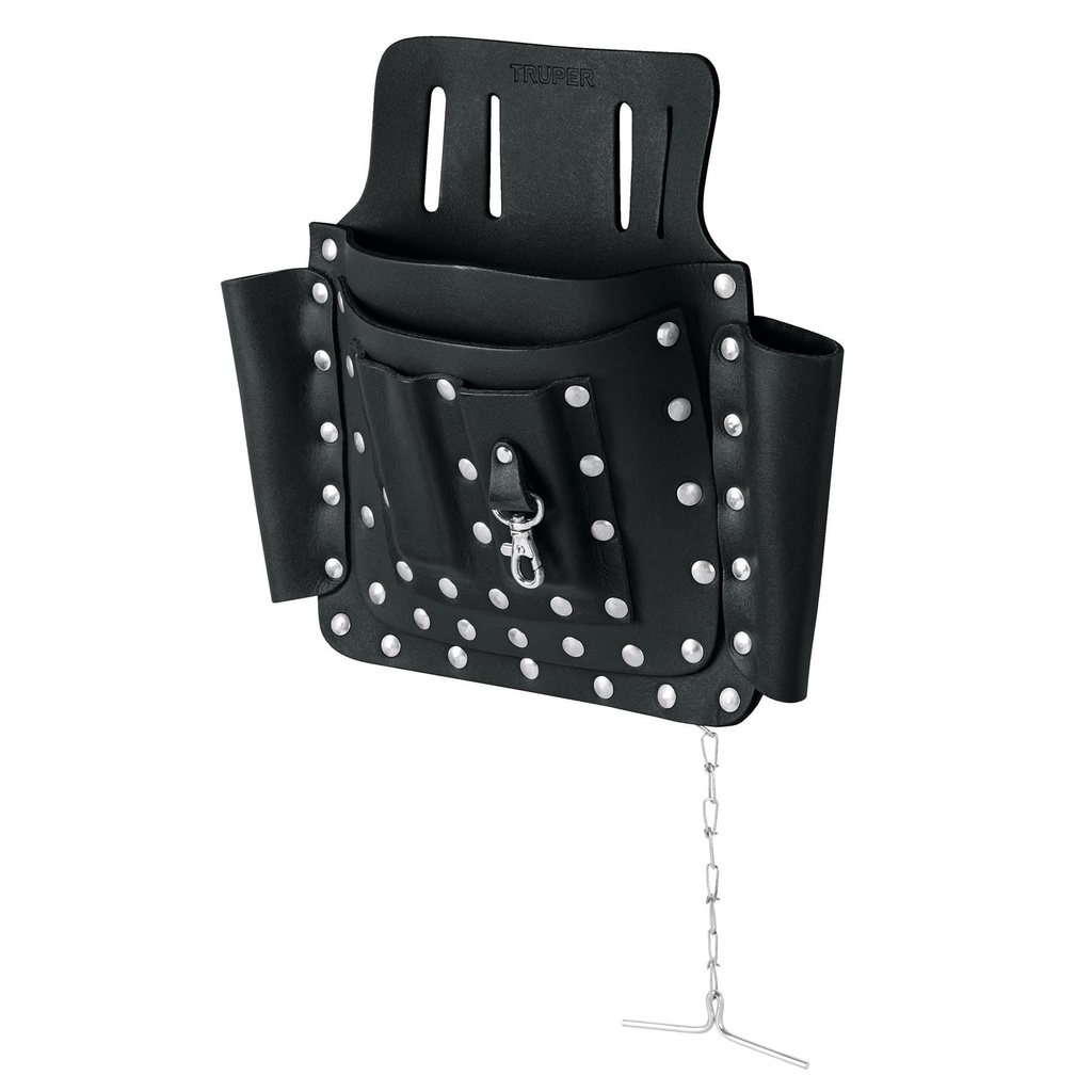 [T11511] Porta herramientas de cuero con 8 compartimentos, Truper