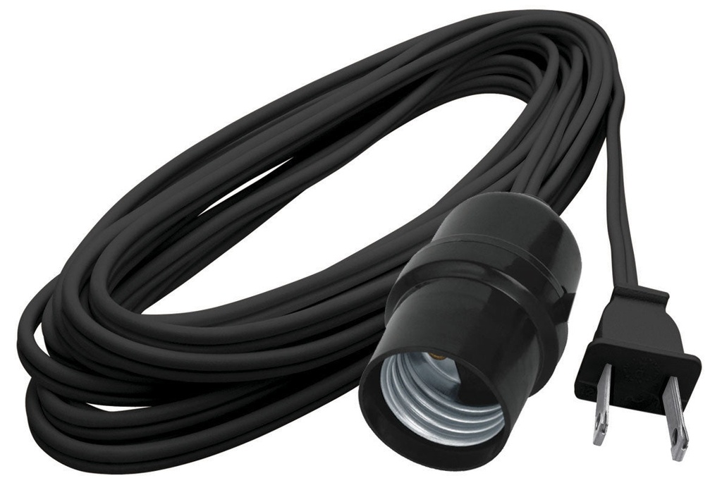 Portalampara con cable de alimentación de 4 m.