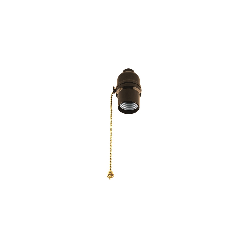 [T46533] Portalámpara de baquelita, con interruptor de cadena,Volteck
