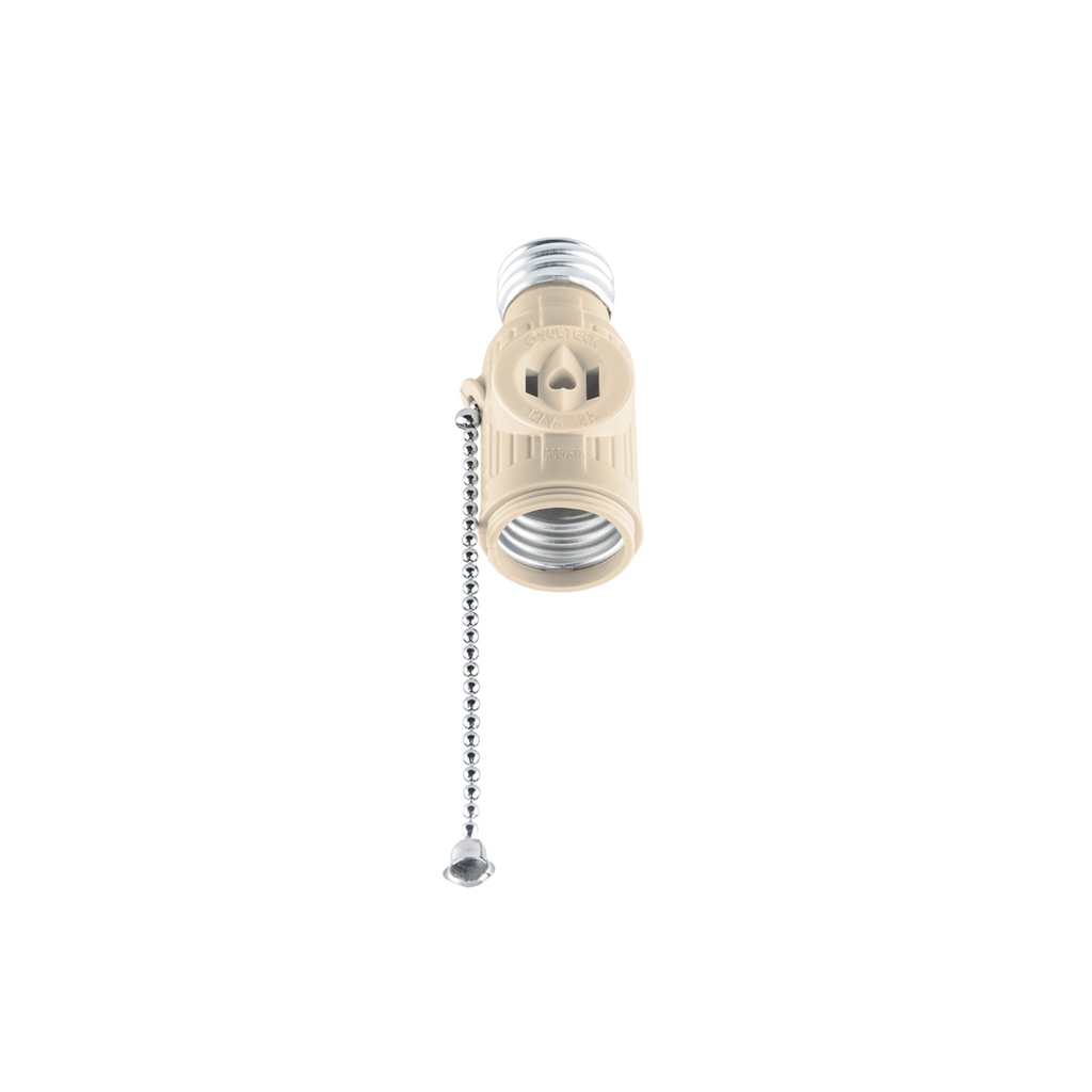 [T46515] Portalámpara de baquelita, con interruptor de cadena,Volteck