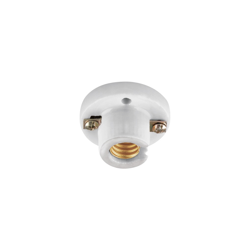 [T46531] Portalámpara de porcelana para candil, Volteck