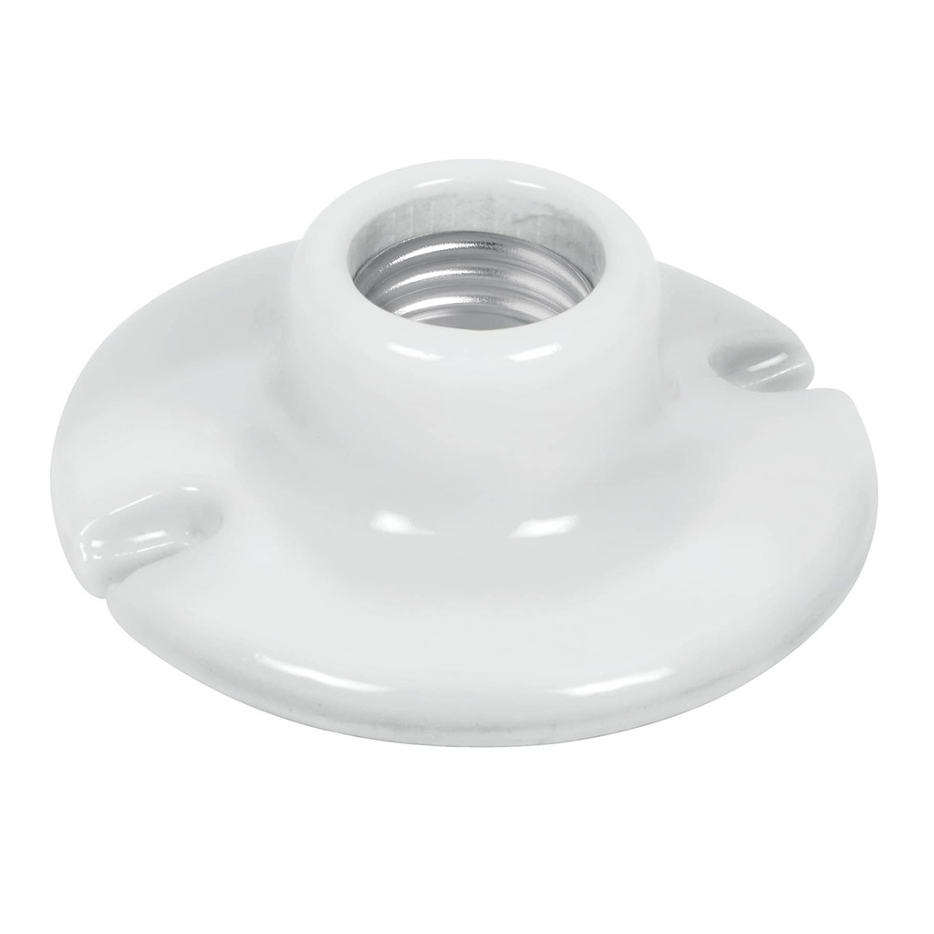 [T46523] Portalámpara de porcelana, 3-1/2', redonda, Volteck