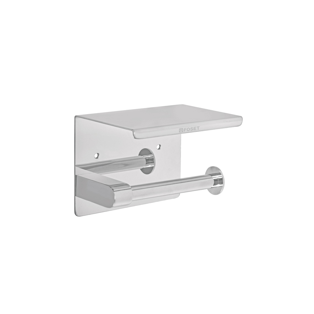 [T46354] Portarrollo cromo con soporte para celular, Foset Riviera