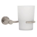 Portavaso cepillero satín con vaso de vidrio, Foset Element - Pag 651