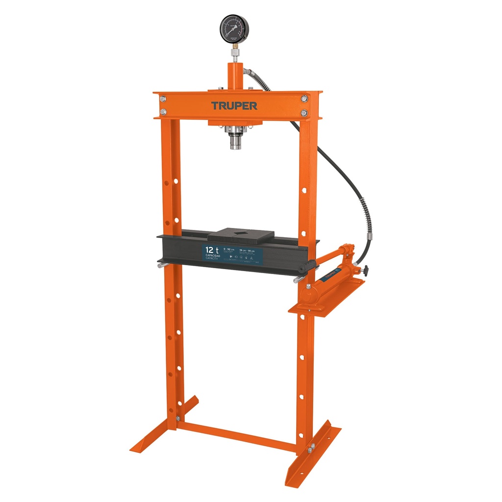 [T17681] Prensa hidráulica tipo 'H' de 12 ton, con pistón, Truper