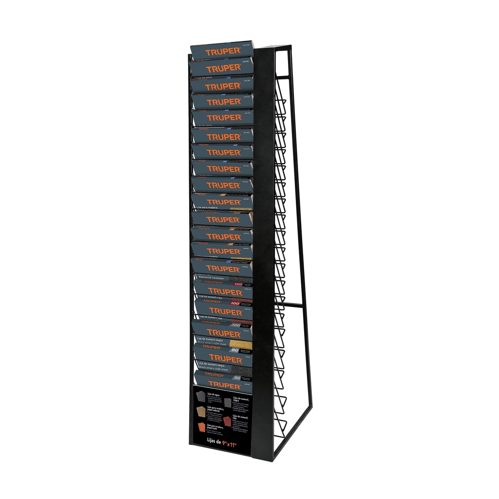 Rack para 19 hojas de lija, Truper