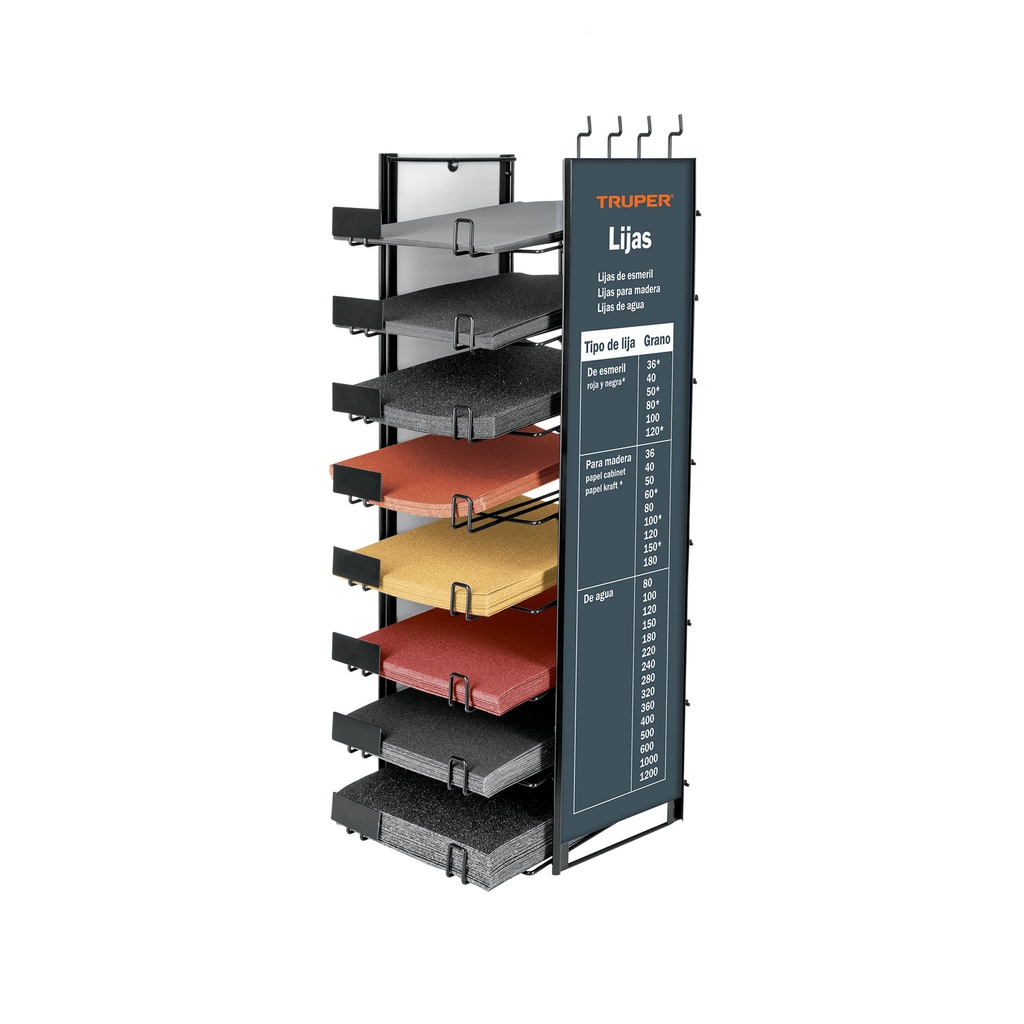 Rack para lijas, Truper