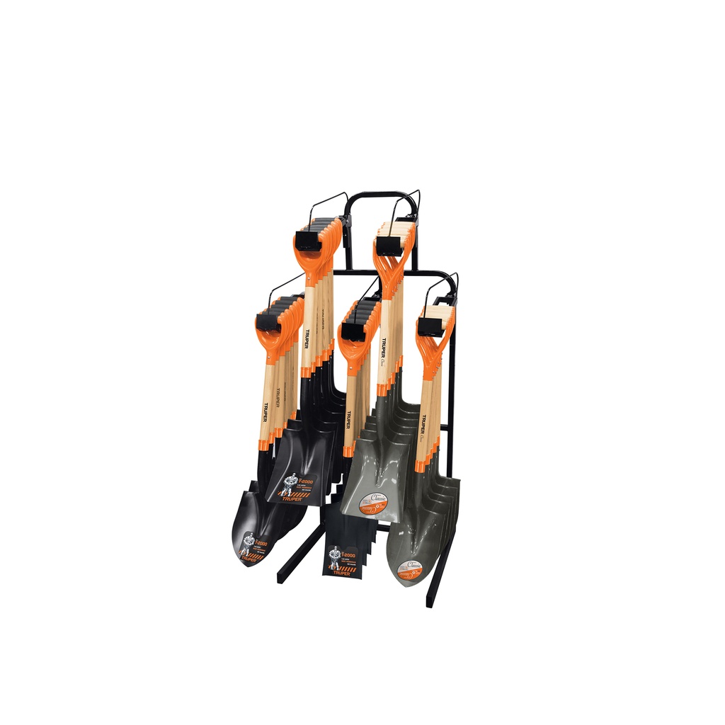 Rack para palas con mango 'Y' de pared para 30 pz, Truper - Pag 627