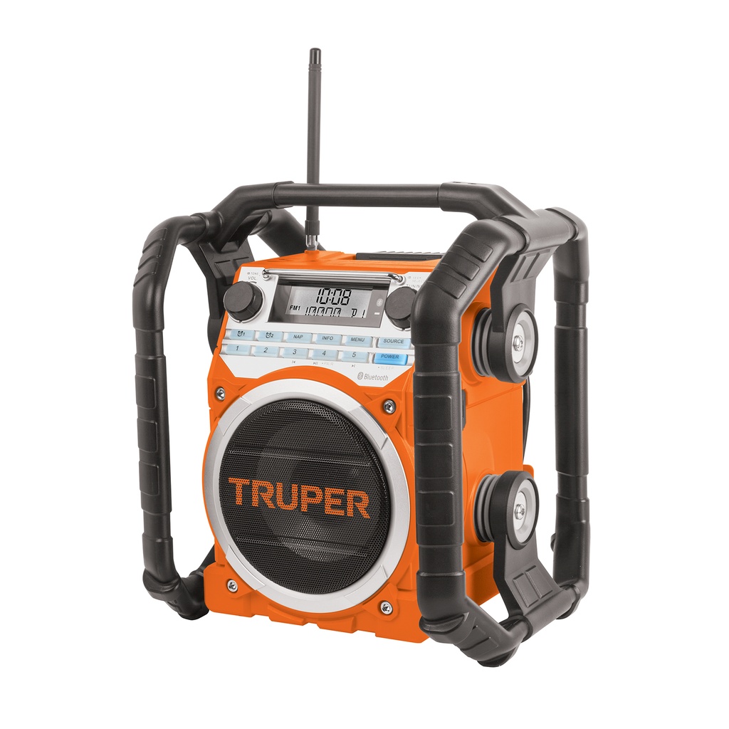 Radio digital AM/FM pantalla LCD, resistente al agua, Truper