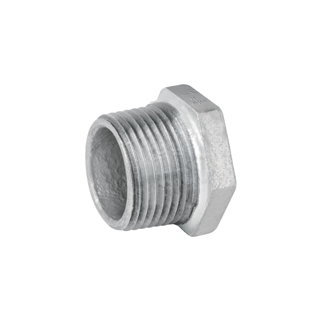 Reducción bushing acero galvanizado 1'x 3/4', Foset - Pag 535