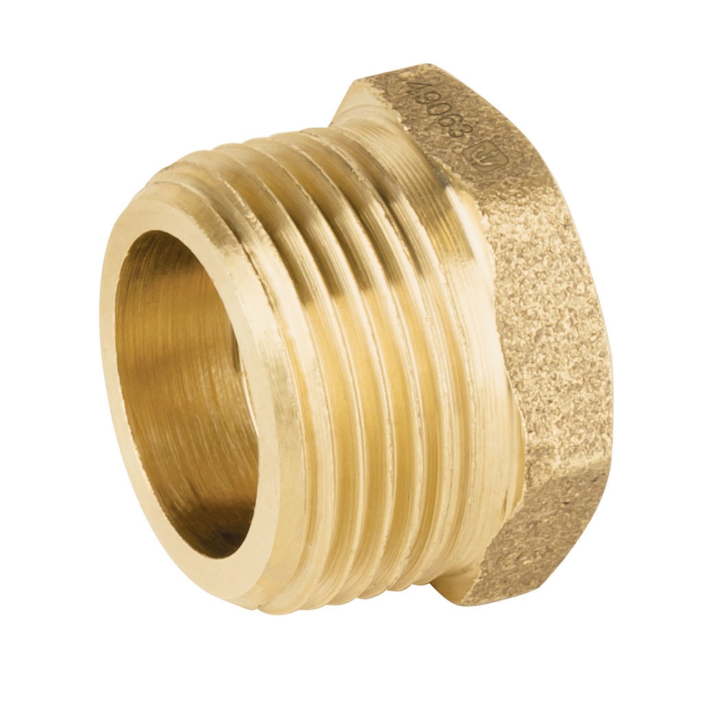 Reducción bushing de latón, 3/4' x 1/2', Foset - Pag 521