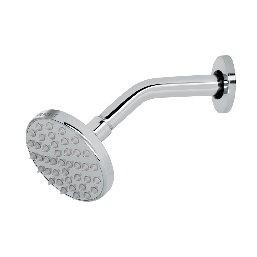 Regadera cromo 4' plato redondo, con brazo, Foset Element - Pag 489