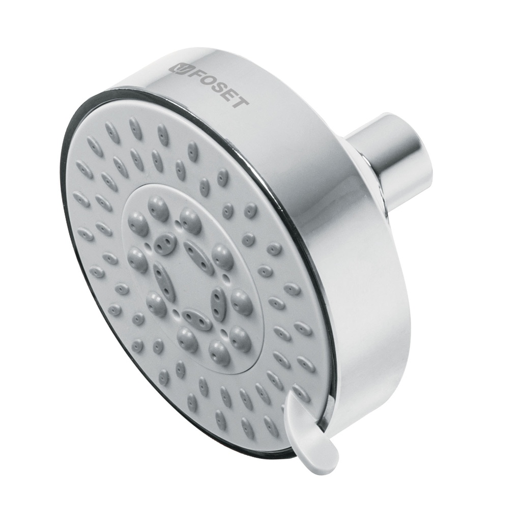 Regadera cromo 4'con 5 funciones, sin brazo, Foset Element - Pag 489