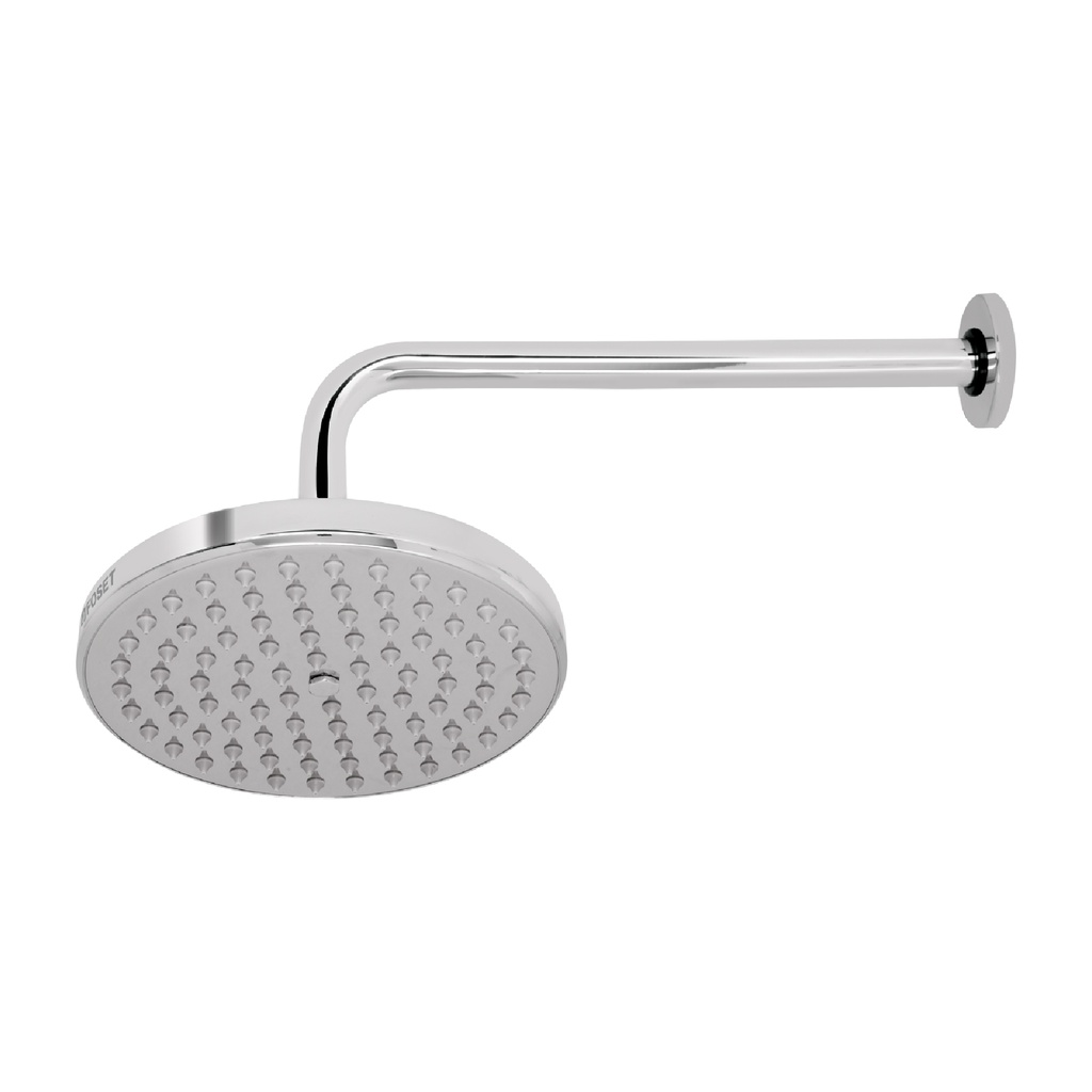 Regadera cromo 8' plato redondo, con brazo, Foset Element