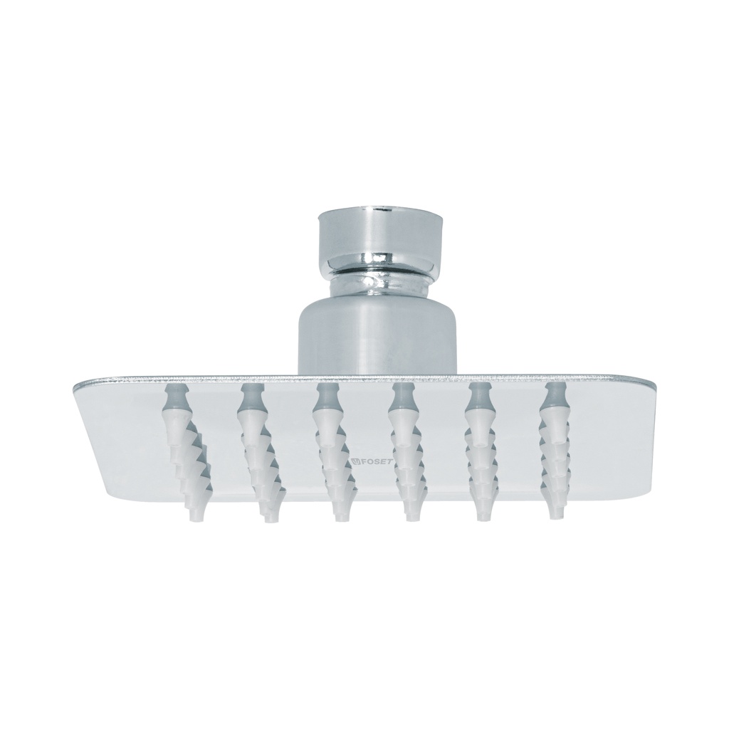 Regadera cuadrada 4', acero inox, sin brazo, cromo, Túbig
