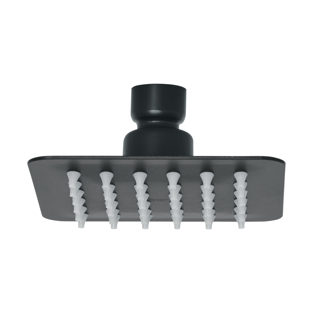 Regadera cuadrada 4', acero inox, sin brazo, negro, Tubig - Pag 483