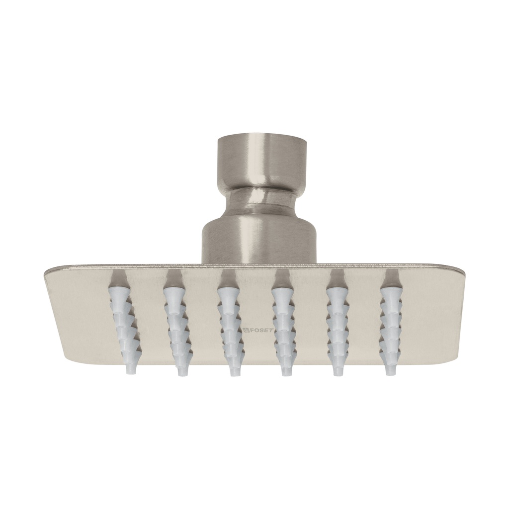 Regadera cuadrada 4', acero inox, sin brazo, satín, Túbig