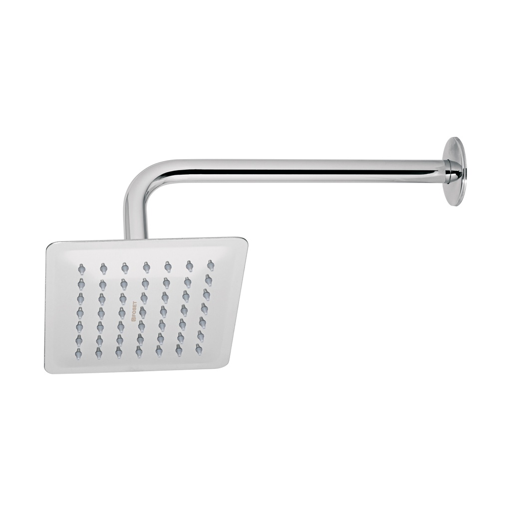 Regadera cuadrada 6', acero inox, con brazo, cromo, Túbig - Pag 483