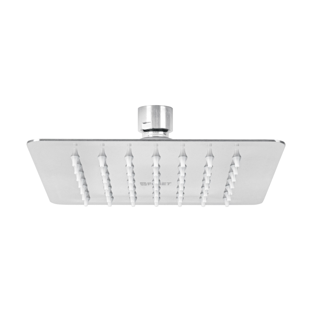 Regadera cuadrada 6', acero inox, sin brazo, cromo, Túbig