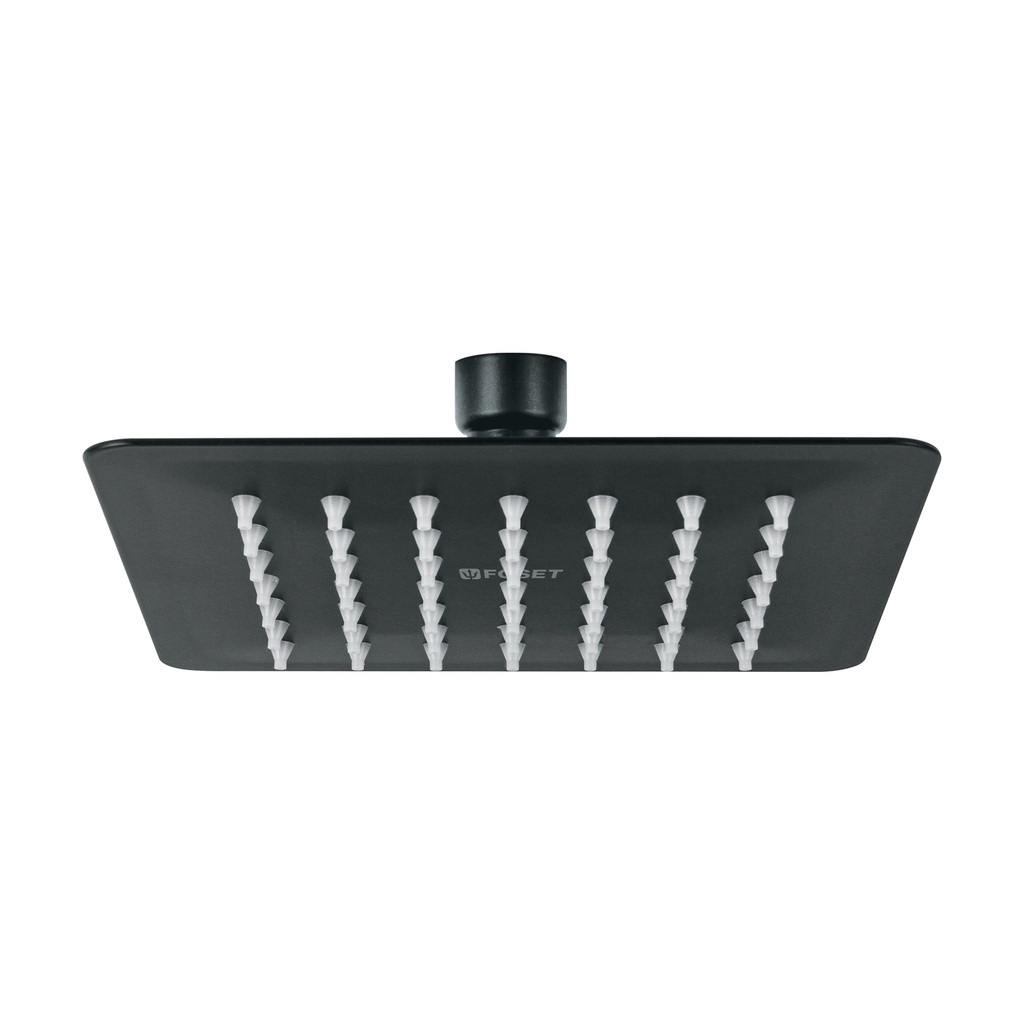 Regadera cuadrada 6', acero inox, sin brazo, negro, Túbig - Pag 483