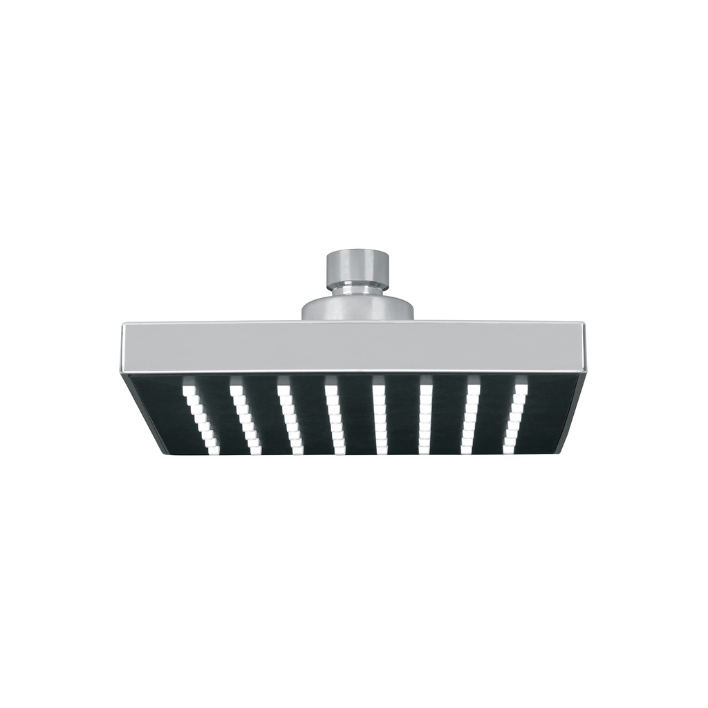 Regadera cuadrada ABS 6' acabado cromo sin brazo, Foset