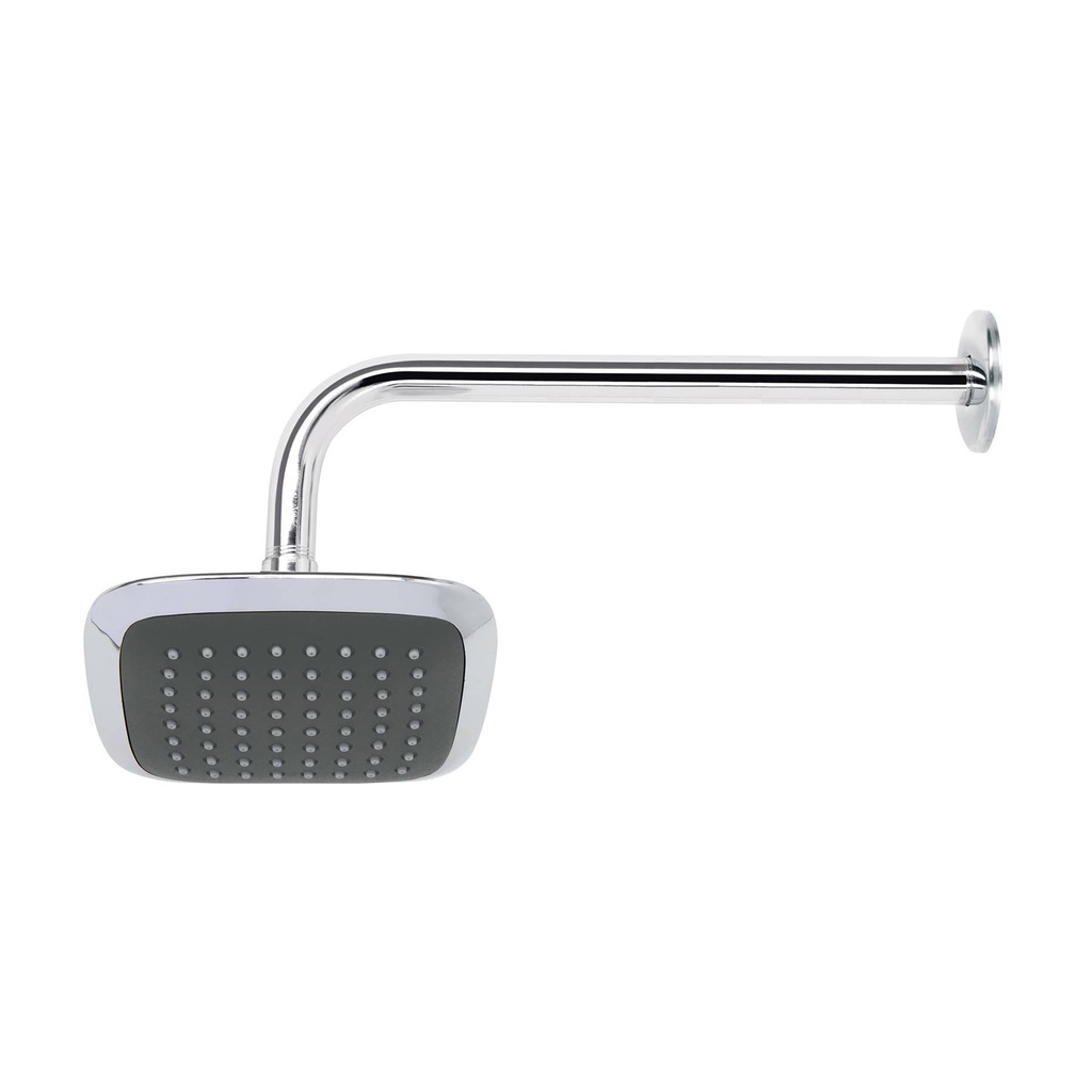 Regadera cuadrada plato ancho 6' brazo inox a muro, Aero - Pag 485