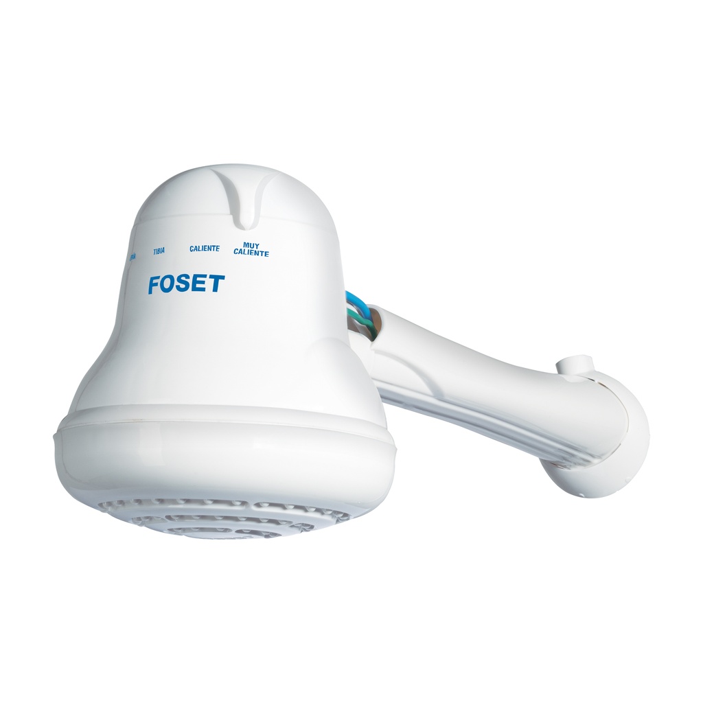 [T49491] Regadera eléctrica de 4 temperaturas, 5-3/8', Blanca, Foset