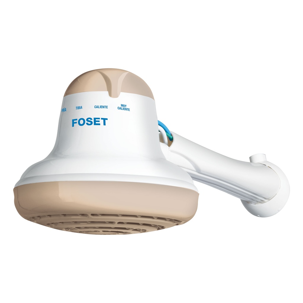 [T40240] Regadera eléctrica de 4 temperaturas, 6-1/2', Beige, Foset