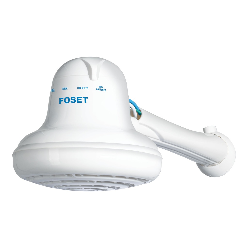 [T40237] Regadera eléctrica de 4 temperaturas, 6-1/2', Blanca, Foset