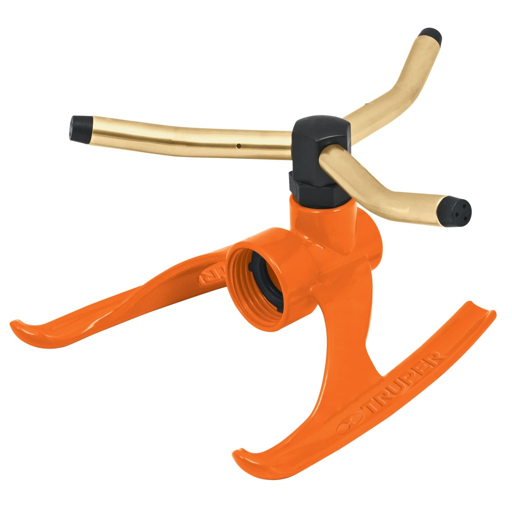 Regadera giratoria con 3 brazos color latón, Truper