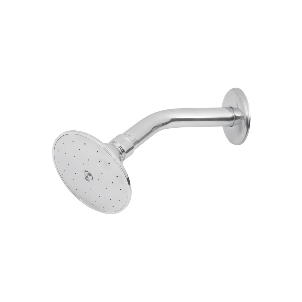 Regadera redonda 3-1/2' brazo y chapetón de acero, Aqua