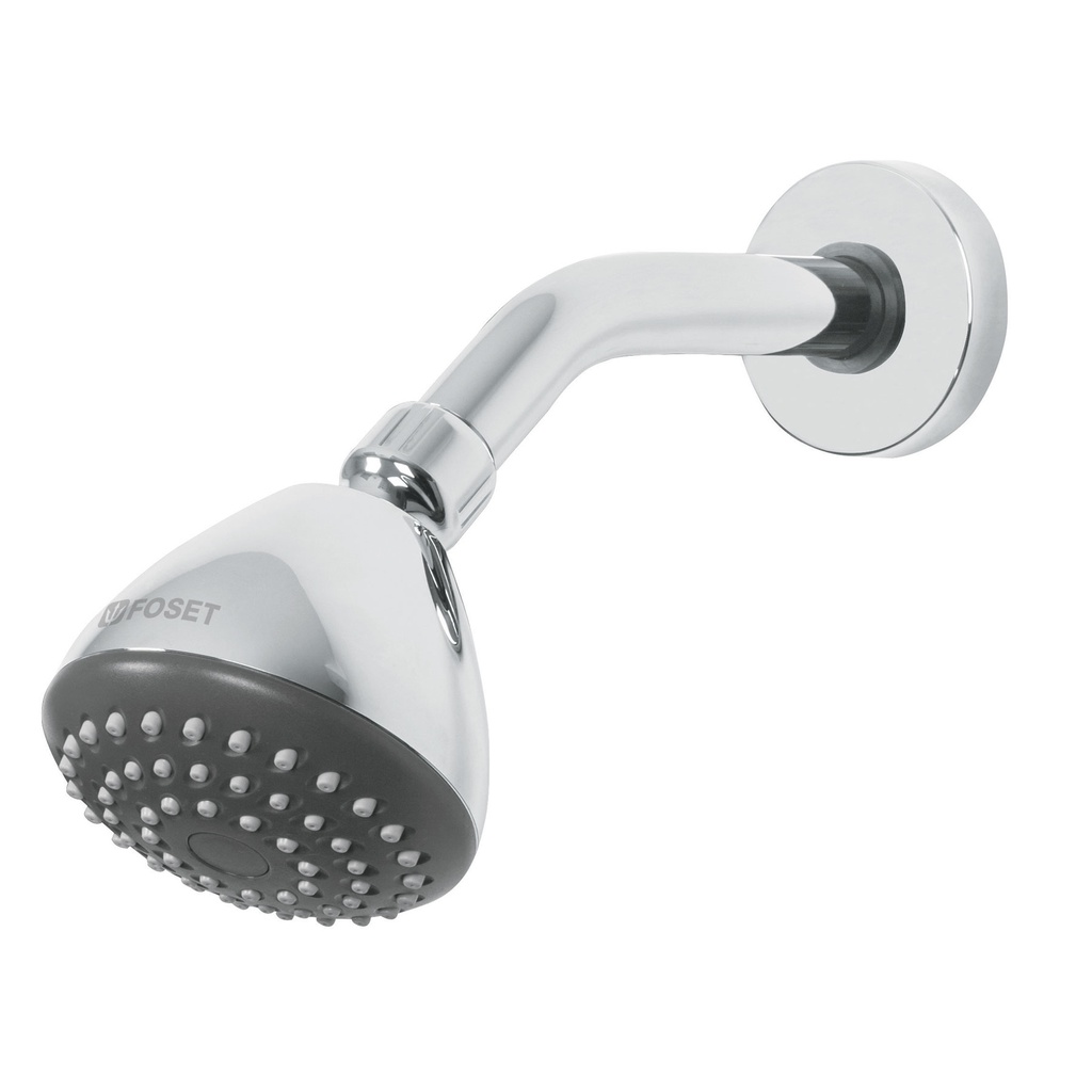 Regadera redonda 3-1/4' brazo y chapetón acero inox, Aero - Pag 645