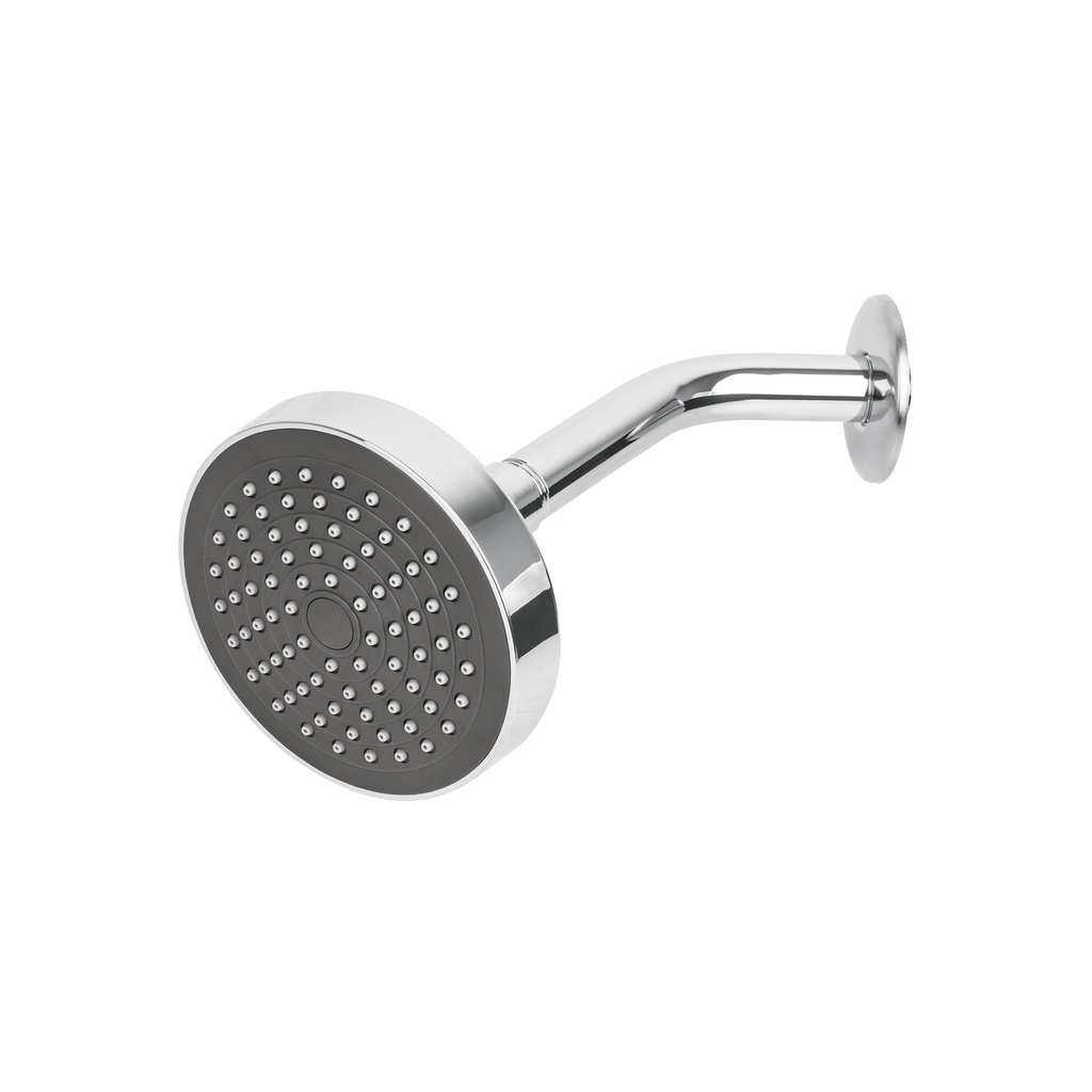 Regadera redonda 4-1/4' brazo y chapetón de acero, Basic