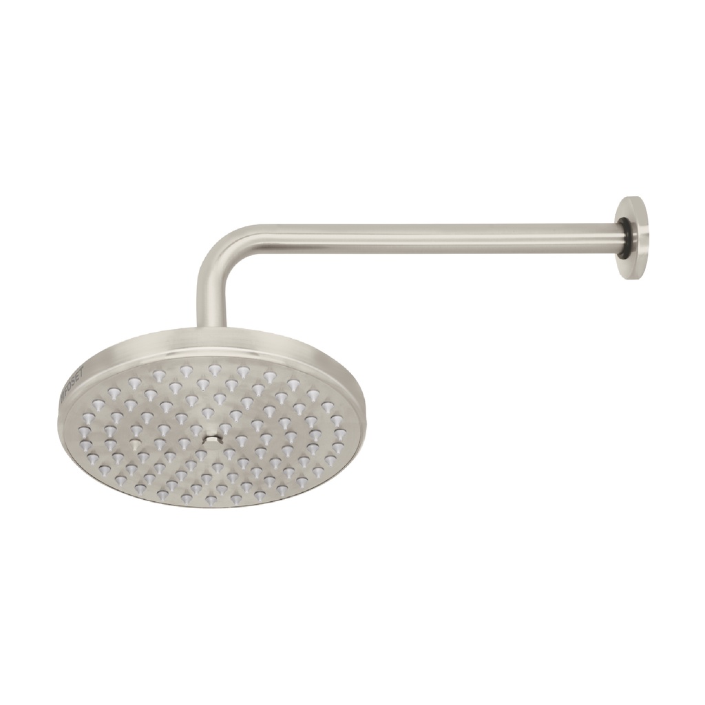 Regadera satín 8' plato redondo, con brazo, Foset Element - Pag 489