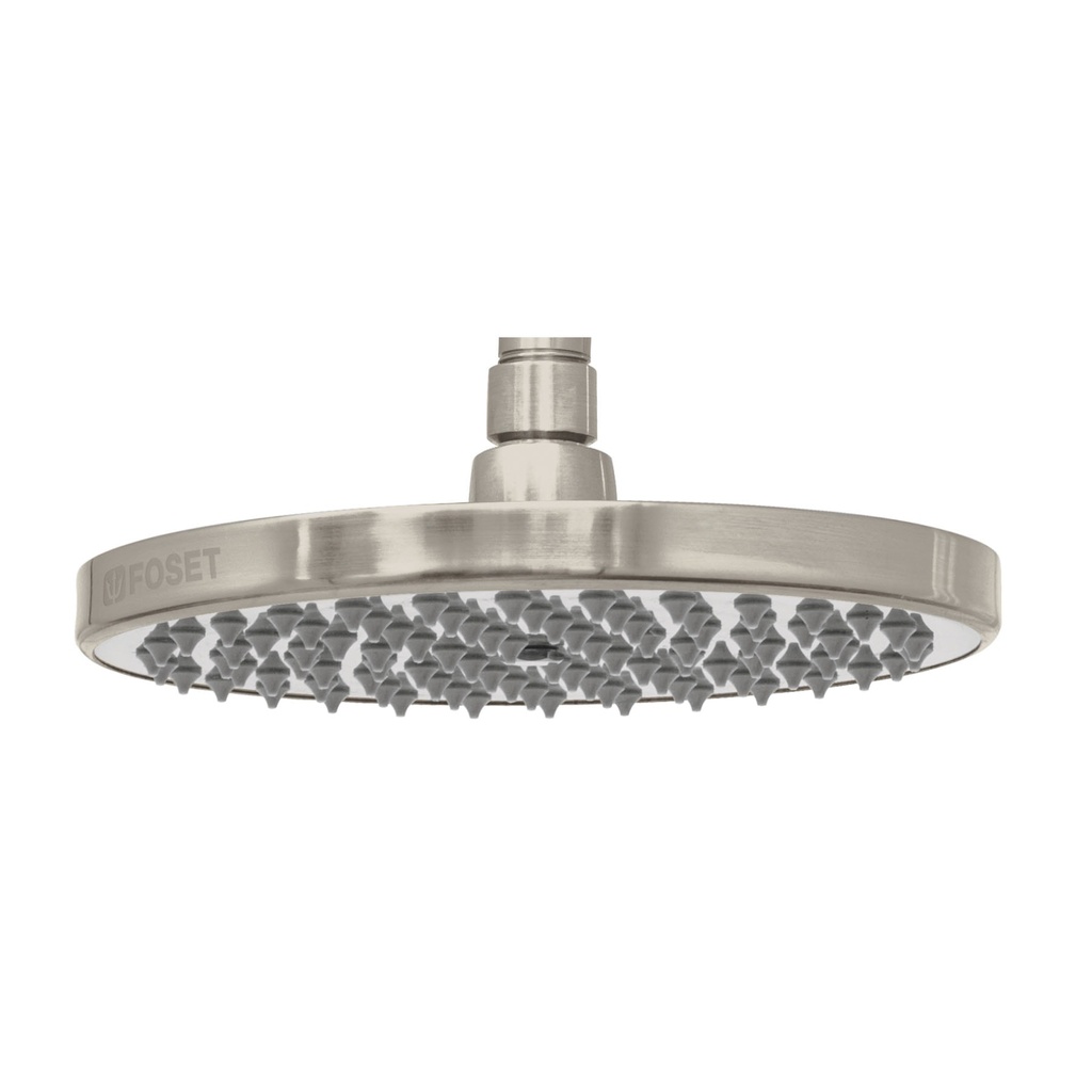 Regadera satín 8' plato redondo, sin brazo, Foset Element - Pag 489