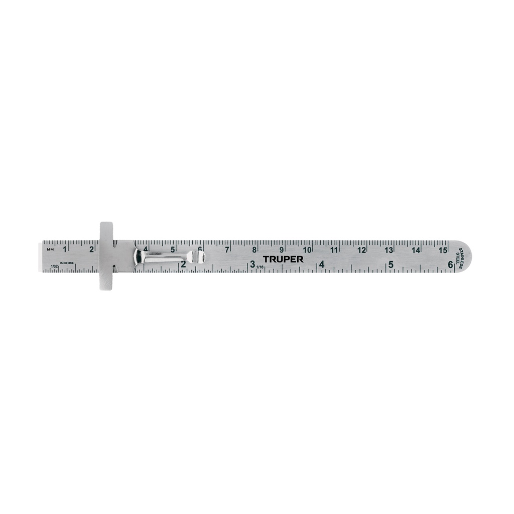 Regla 15 cm de acero inoxidable de bolsillo, Truper - Pag 155