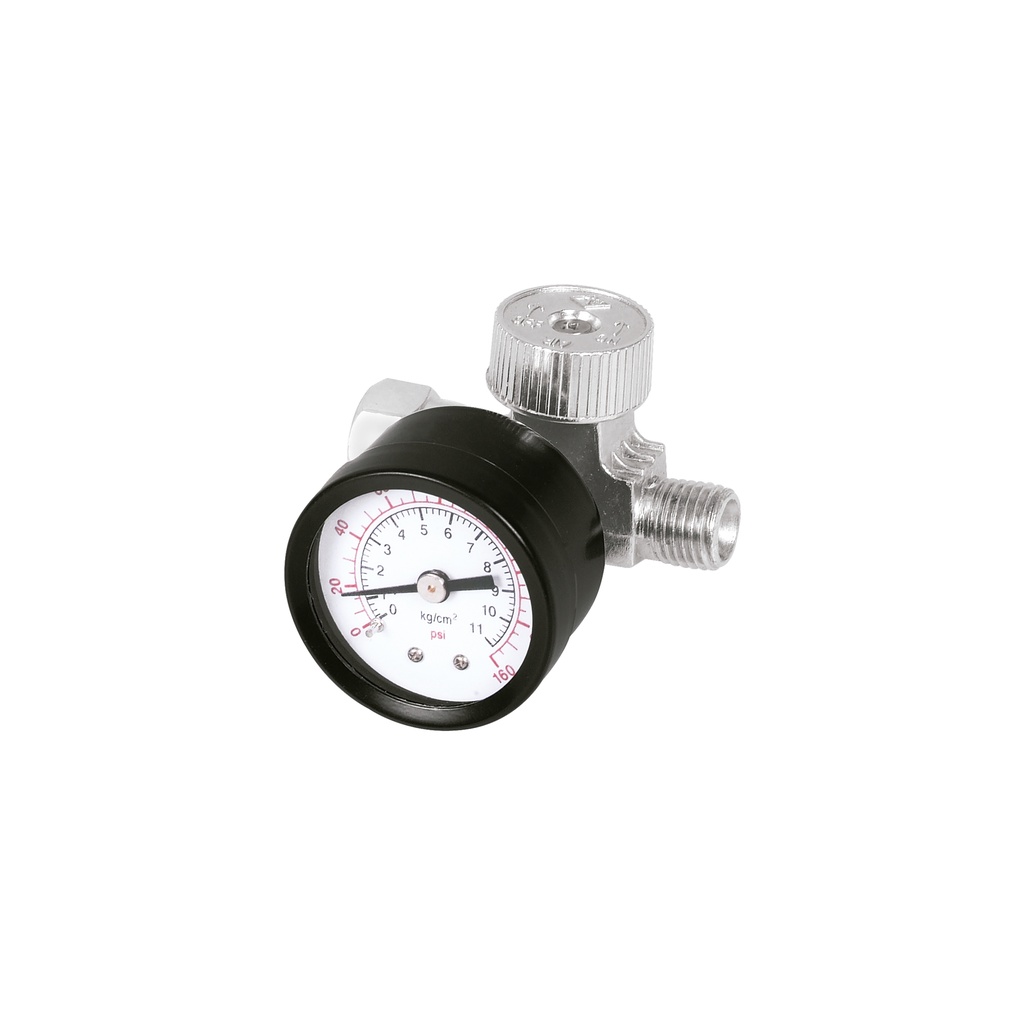 Regulador de aire con manómetro, cuerda 1/4 NPT, Truper