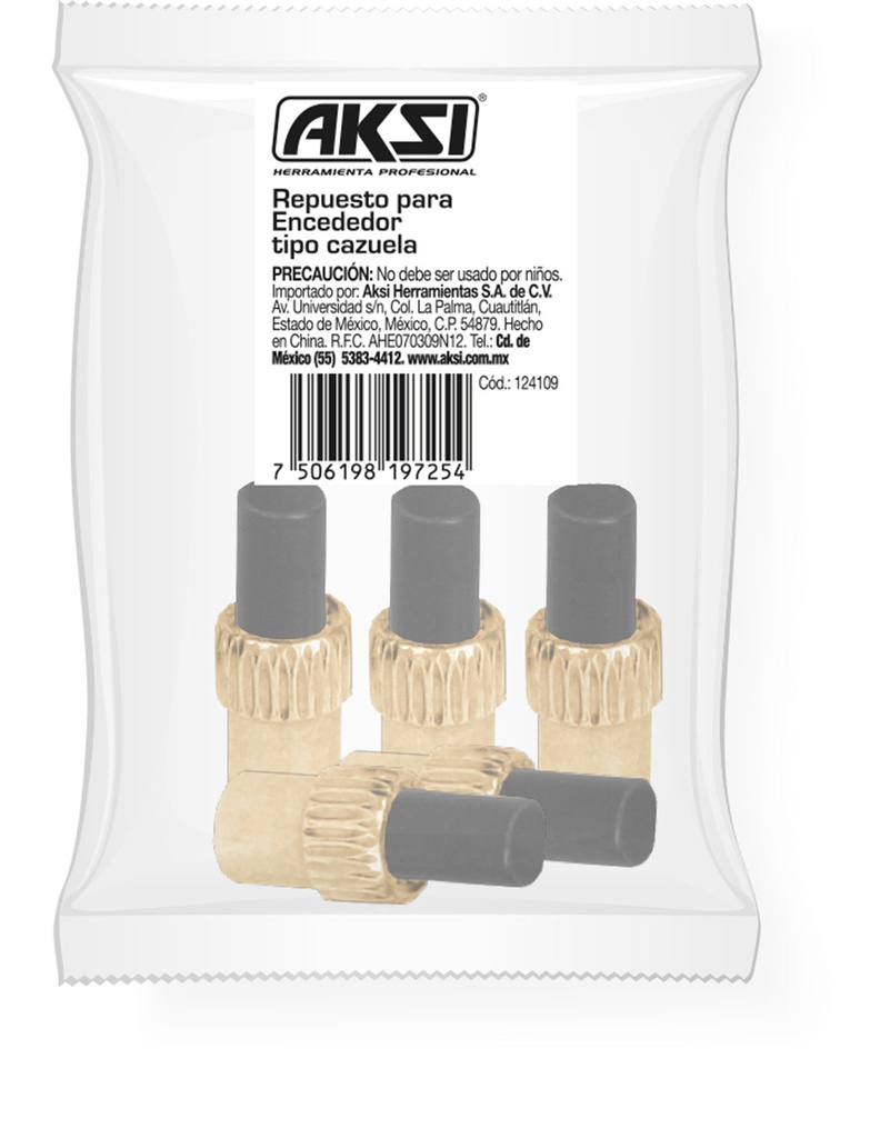 Repuestos para encencedor tipo casuela (bolsa con 5 pzs)