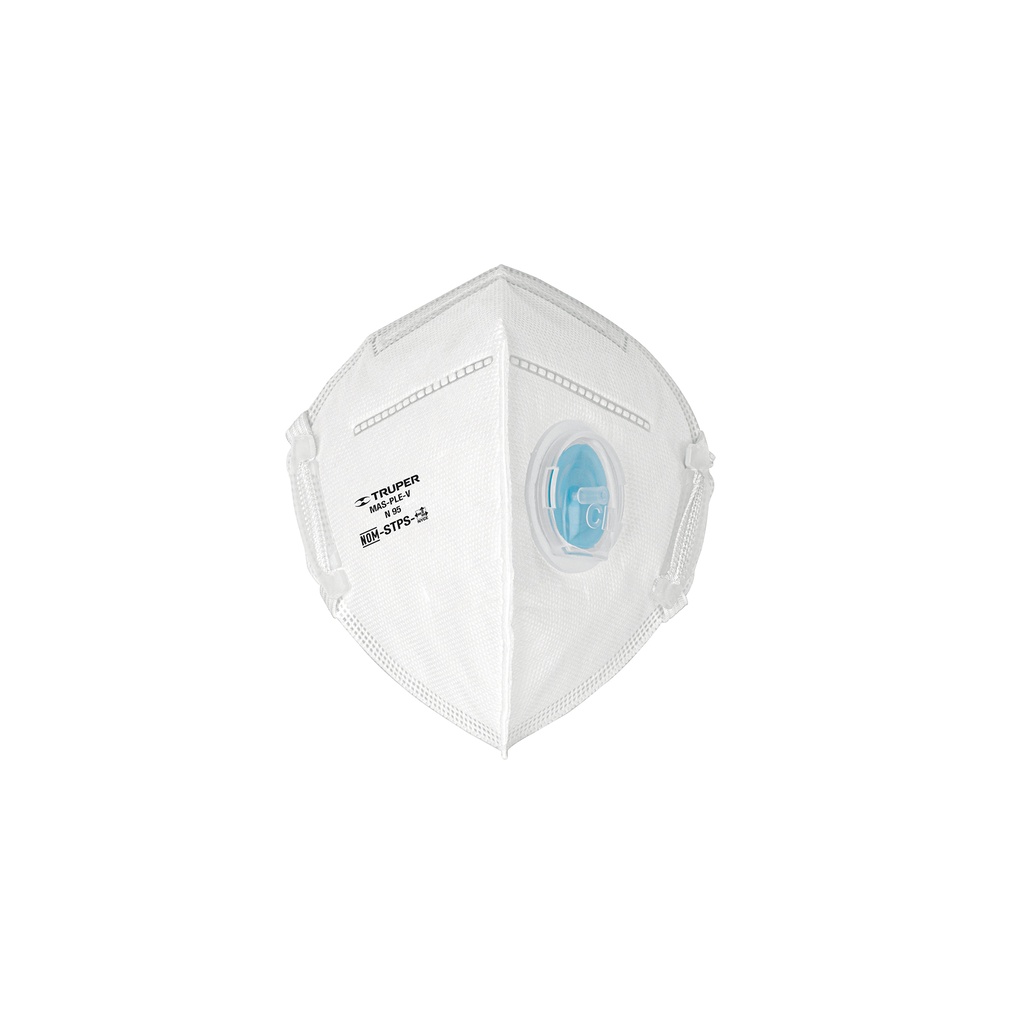 Respirador plegable N95 con válvula para partículas, Truper - Pag 342